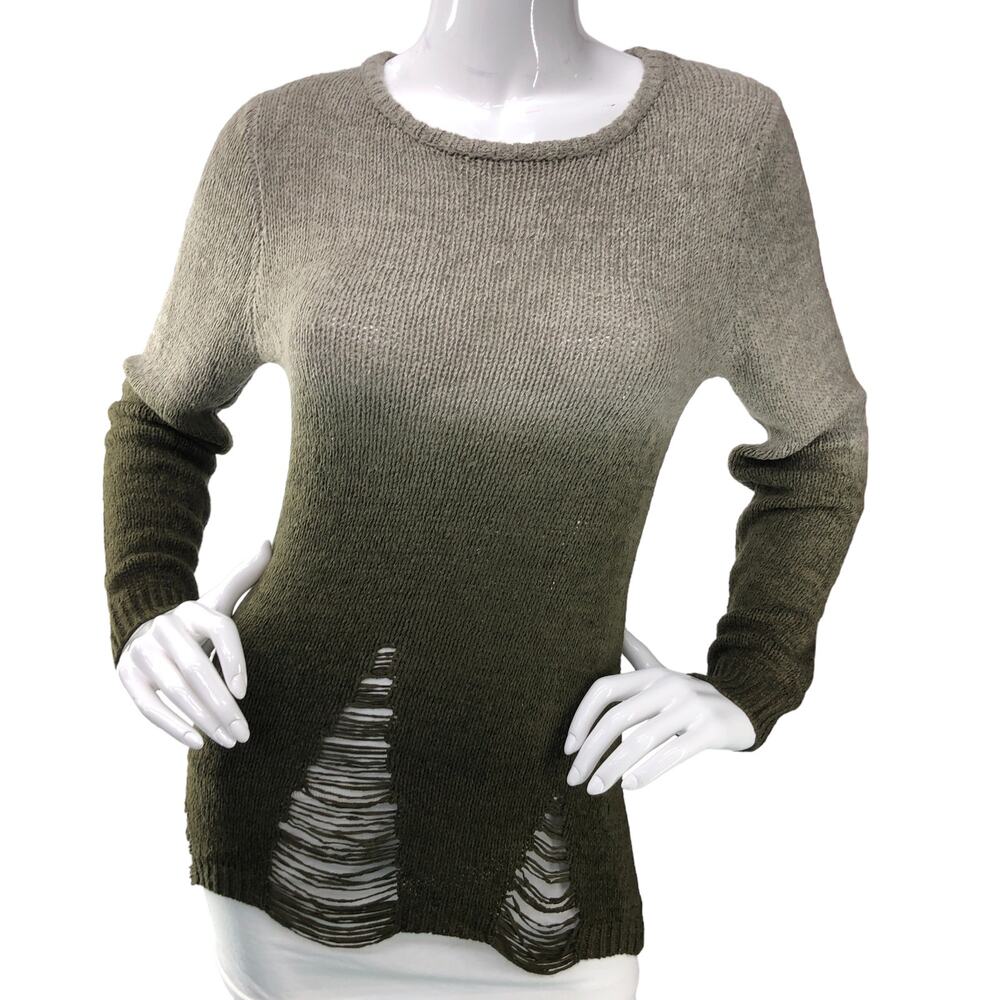 B&K Moda Womens Size 1 S/M Sweater Distressed Art to Wear Lagenlook Istanbul